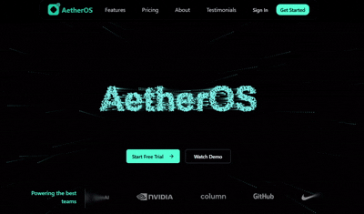 AetherOS by Gaurav Upadhyay - AI & Web Project Screenshot